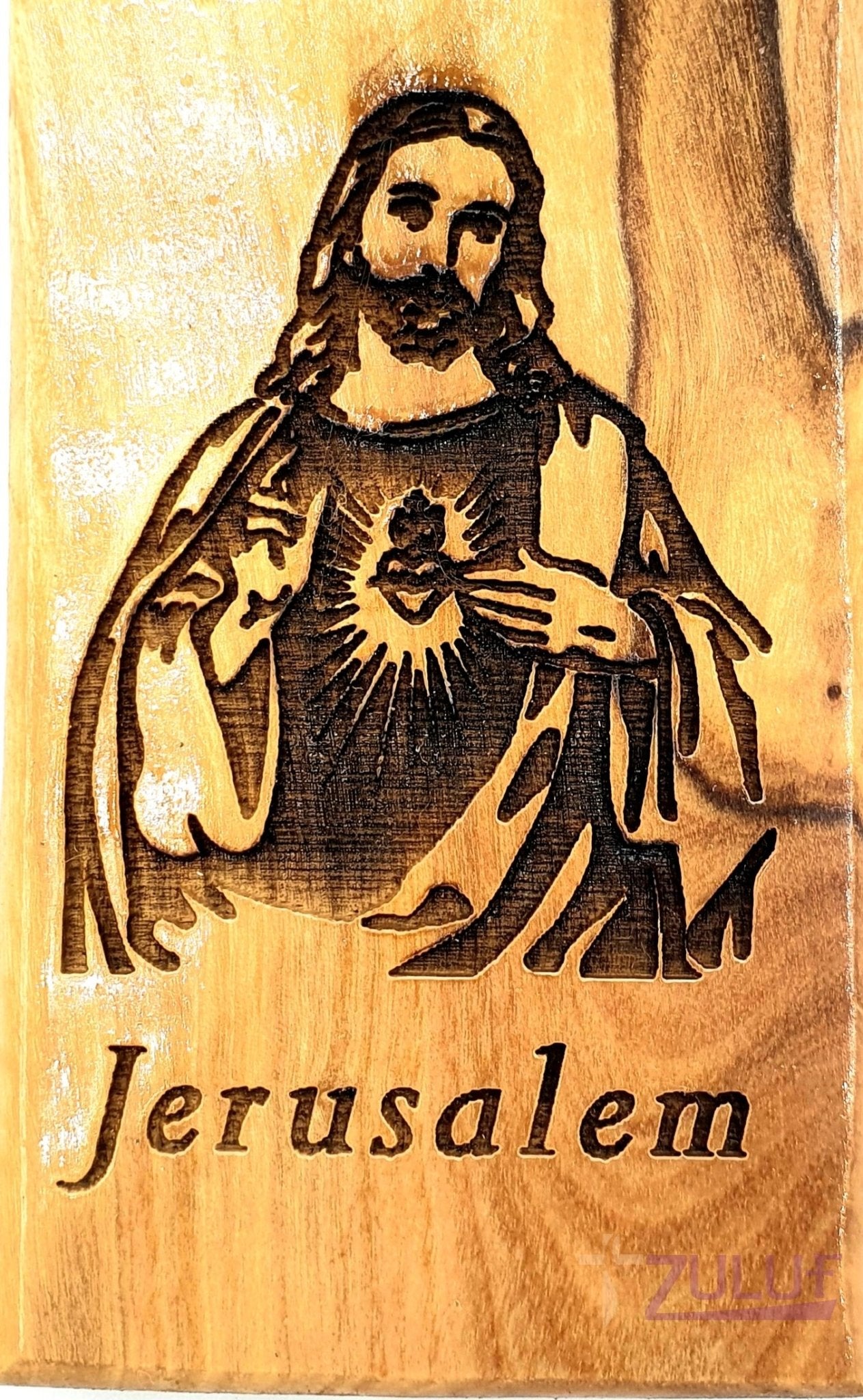 Jesus christ jerusalem hand made Magnet Religious Art Olive Wood Holy Land - MAG083 - Zuluf