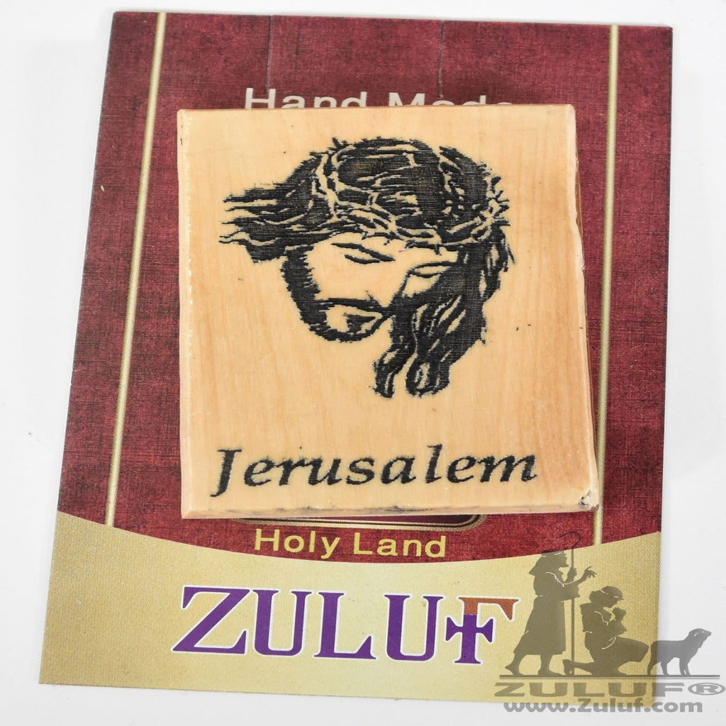Jesus Crown of Thorns Olive Wood Magnet - Zuluf Olive Wood Factory - MAG029 - Zuluf