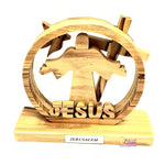Jesus Olive wood Table top religious gift scroll saw craft Fair Trade - HLG040 - Zuluf