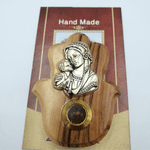 Khmsa hand mary virgin and jesus Magnet Religious hand made Art Olive Wood Holy Land - MAG085 - Zuluf