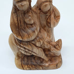 live Wood Nativity Statue - Flight to Egypt Scene, Jesus, Mary, and Joseph - Holy Land Crafted in Israel - Mary and Joseph Figurines for Spiritual & Home Décor - Zuluf