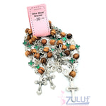 Mix Olive wood and metallic green crosses with main cross BRA053 - Zuluf