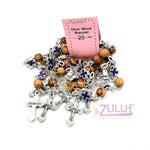 Mix Olive wood and metallic purple crosses with main cross BRA052 - Zuluf