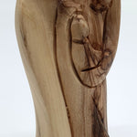 Olive Wood Christian Statue - Hand-Carved Holy Family from Jerusalem, Sagrada Familia Virgin Maria Miniature - Zuluf