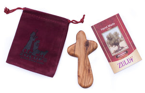 Olive Wood Comfort Crosses With Gift Bags - Zuluf