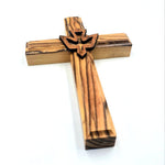 Olive Wood Dove Cross from Bethlehem - Handcrafted Symbol of Holy Spirit & Peace - Zuluf
