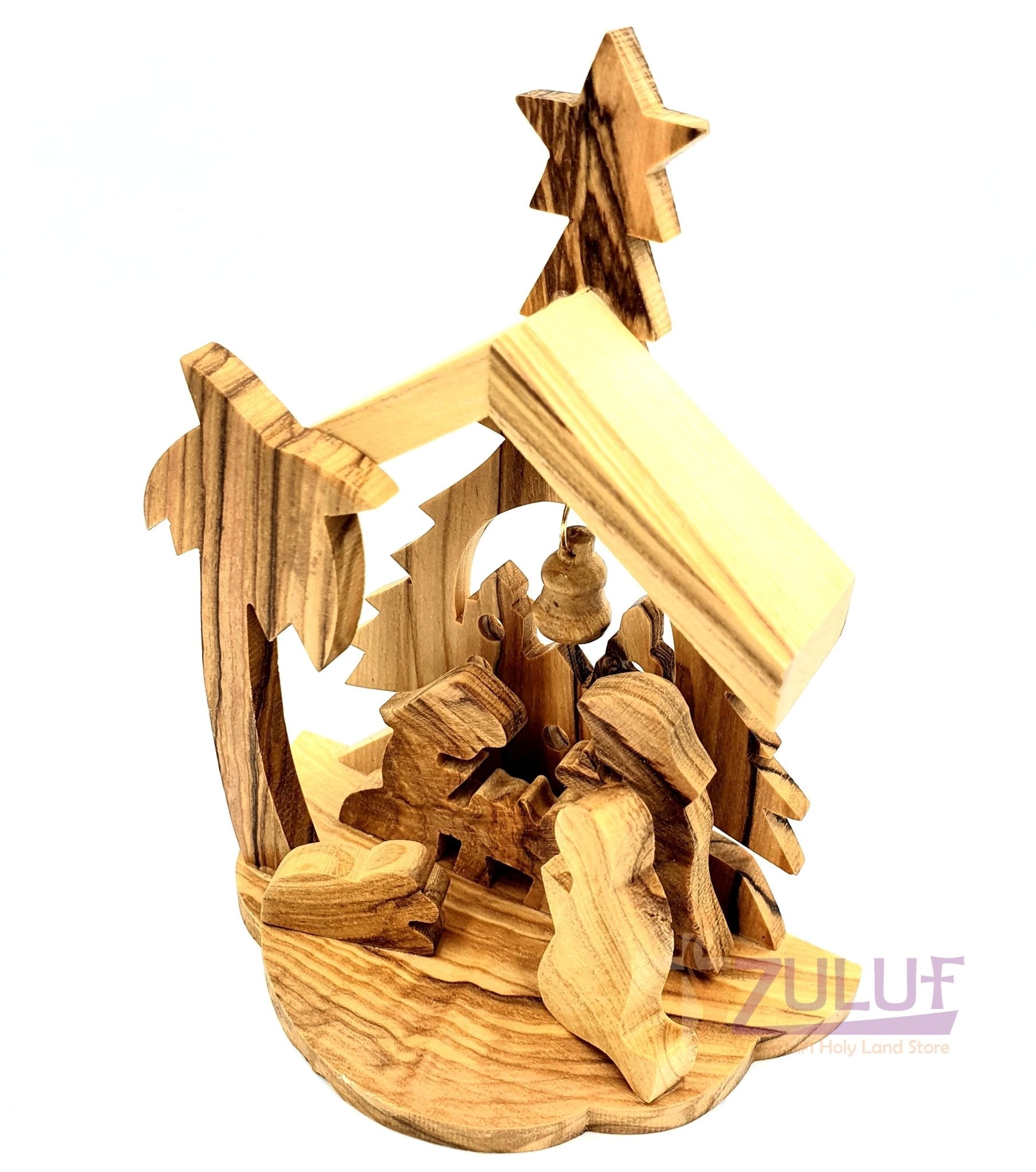 Olive wood hand Made Tree Christmas Gift NAT020 - Zuluf