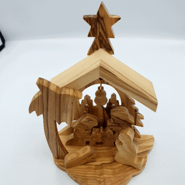 Olive wood hand Made Tree Christmas Gift NAT020 - Zuluf