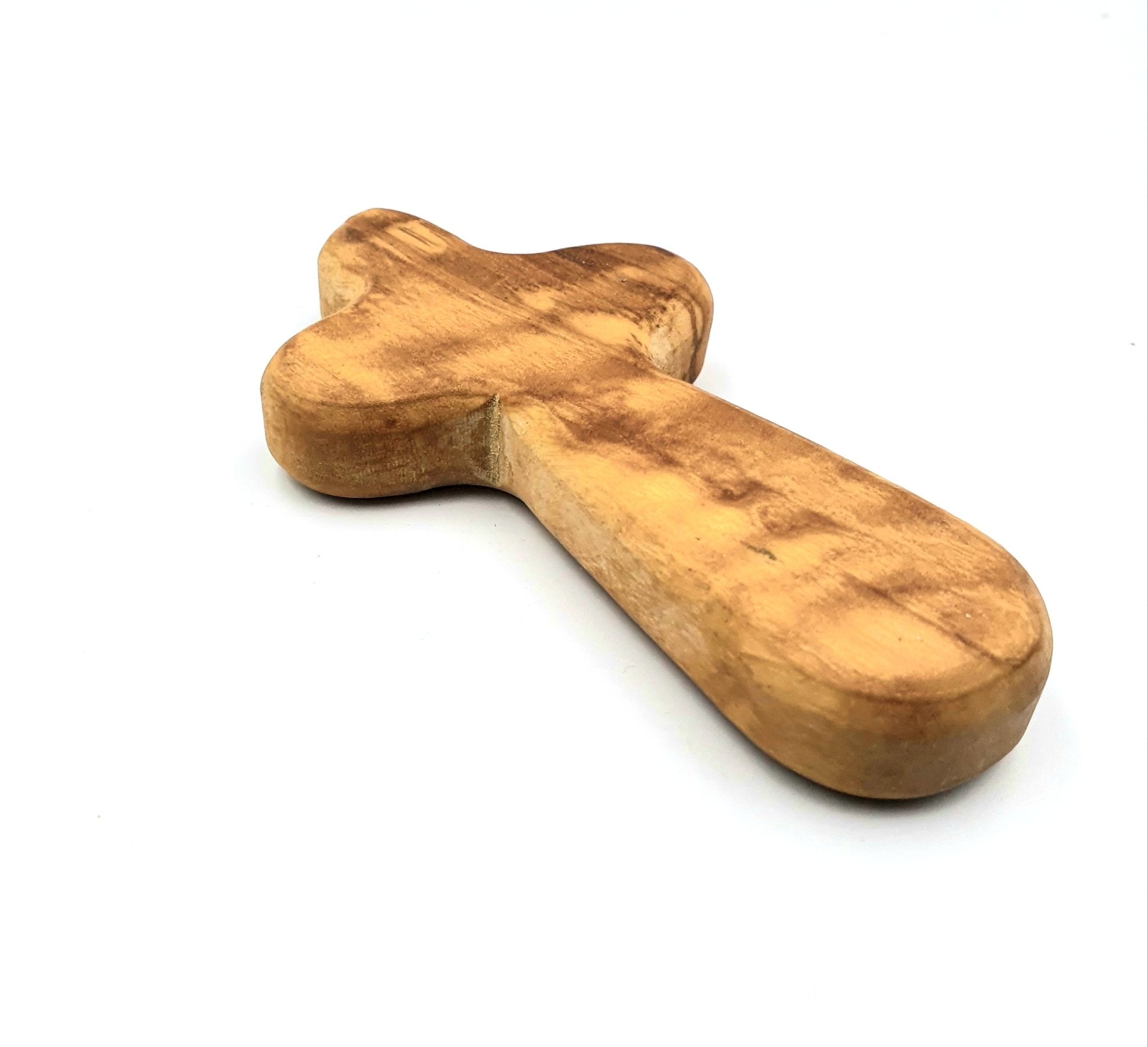 Olive Wood Holding Small hand held Cross Bethlehem Holy Land | Small, Medium and Large - Zuluf