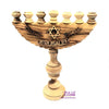 Olive wood middle jewish candelsteck JUD006 - Zuluf