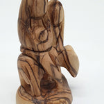 Olive Wood Nativity Statue - Flight to Egypt Scene, Jesus, Mary, and Joseph,Bethlehem Olive Wood Religious Art - Zuluf