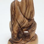 Olive Wood Nativity Statue - Flight to Egypt Scene, Jesus, Mary, and Joseph,Bethlehem Olive Wood Religious Art - Zuluf