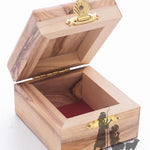 Olive Wood Rosary Box Craft In Bethlehem ZULUF - 7X6X4.5CM/2.7X2.3X1.7in (BOX001) - Zuluf