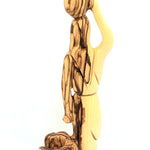 Olive Wood Samaritan Woman - Bethlehem Handicraft statue The Samaritan Woman by Jacob Well MAR022 - Zuluf