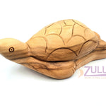 Olive Wood Turtle Statue Figure Gift - ANI007 - Zuluf