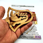 Peace Dove Olive Wood Ornament Hand Made - Zuluf ORN037 - Zuluf