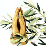 Praying Hands Olive Wood Statue Zuluf - 16X8CM/6.3X3.1in (FIG039) - Zuluf