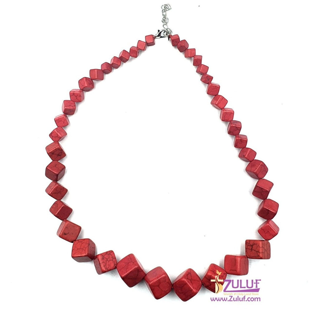 Red Stony necklace very good quality NEC001 - Zuluf