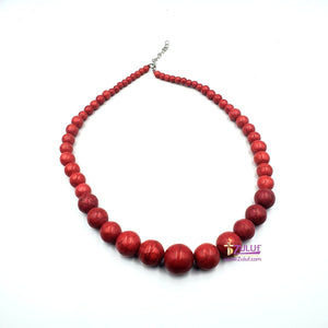 Red Stony necklace very good quality NEC001 - Zuluf