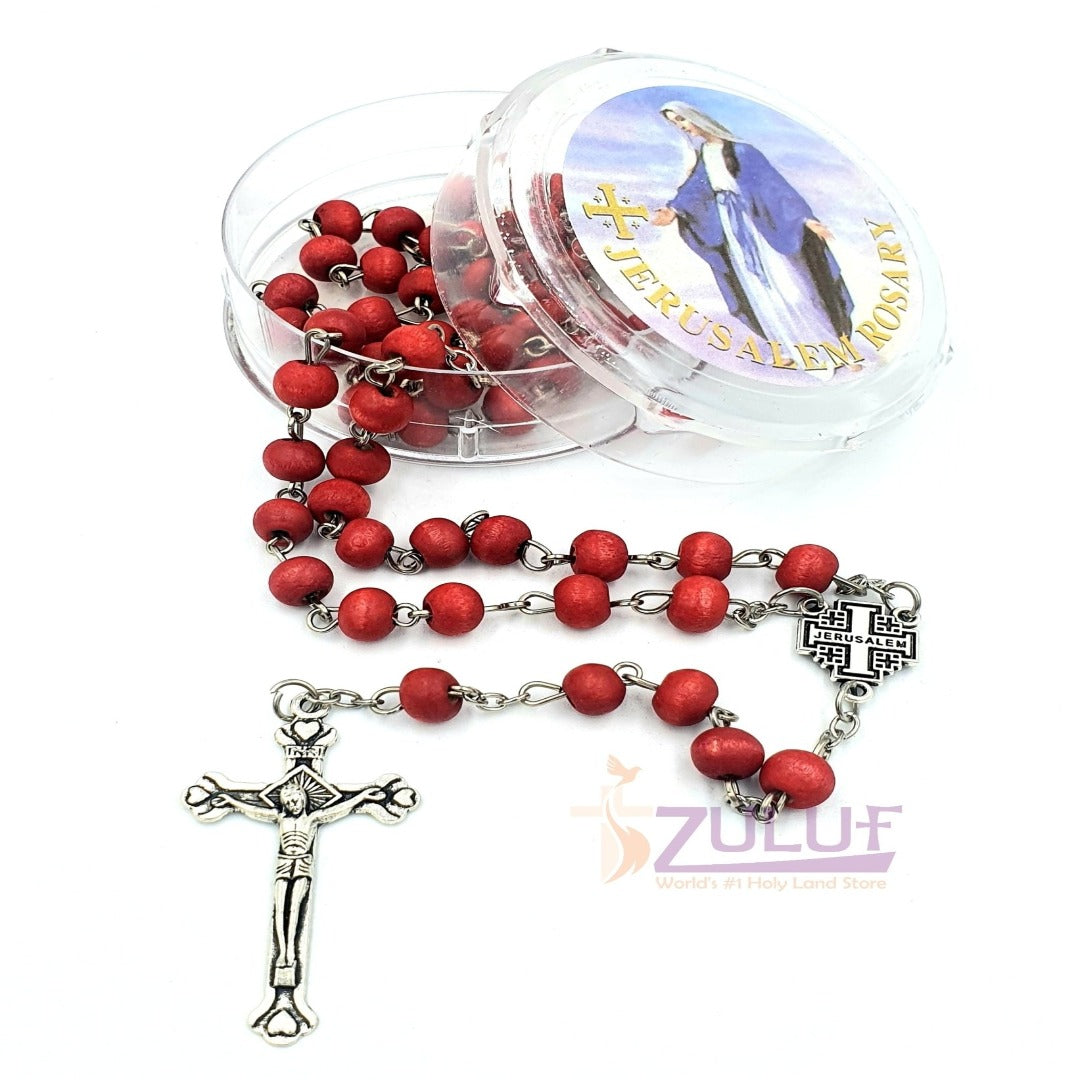 Rose Scented Rosary - Wooden Scented Praying Rosary - ROS009 - Zuluf
