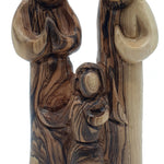 Sacred Olive Wood Nativity Scene Set - Small Hand-Carved Wooden Nativity in the Holy Land - Religious Christmas Decorations for Home - Zuluf