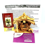 Small Hand Carved Olive Wood Nativity Set With Bell Religious Gift Zuluf - NAT033 - Zuluf