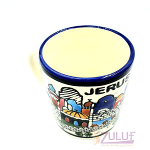 Small Holy Land Mug - Ceramic hand made cup holyland CER019 - Zuluf