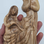 Star of Bethlehem Holy Nativity Family - Hand-Carved Olive Wood Figurine - Featuring Mary and Joseph - Artisan Crafted for Spiritual Decor & Display - Zuluf