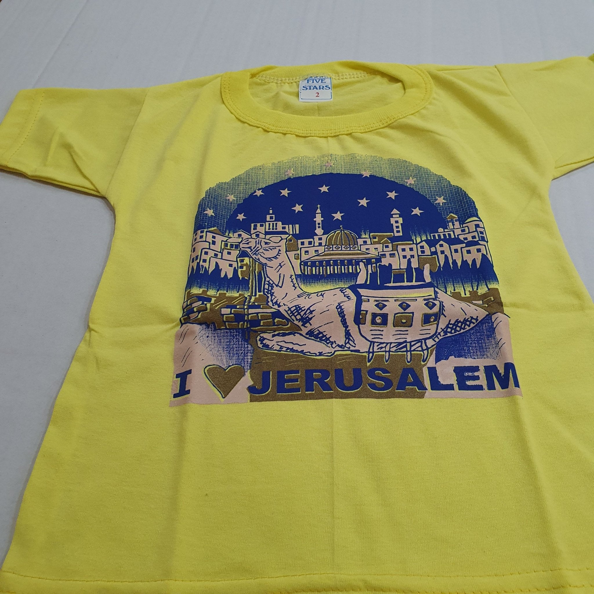 TSHo018 I love jerusalem t shirt 2years old - Zuluf