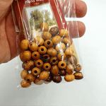 wooden beads Holy Land Olive wood Beads 9mm oval beads ( 60 Beads ) - BEAD008 - Zuluf