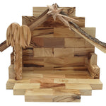 Zuluf Hand-Carved Nativity Set Scene with Bark Roof - Made In Bethlehem 5.3" REWRITE this tittle and make it sew optimized and add relevant high search keywords - Zuluf