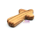 Zuluf Olive Wood Holding Small hand held Cross Bethlehem Holy Land - CRS001 - Zuluf